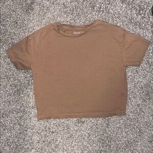 ISA&ELLA XS Brown Cropped T-Shirt